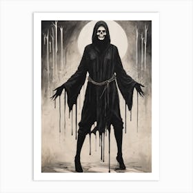 Dance With Death Skeleton Painting (31) Art Print