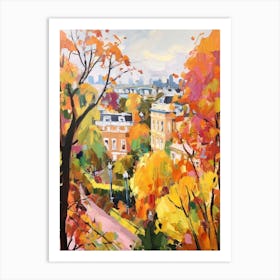 Autumn City Park Painting Holland Park London 3 Art Print