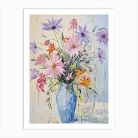 Flower Painting Fauvist Style Love In A Mist Nigella 1 Art Print