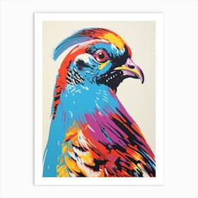 Andy Warhol Style Bird Pheasant 3 Art Print