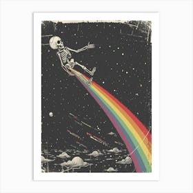 Rainbow Skeleton 7 Art Print