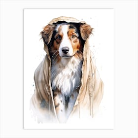 Australian Sheppard Dog As A Jedi 3 Art Print