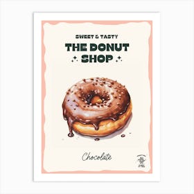 Chocolate Donut The Donut Shop 2 Art Print