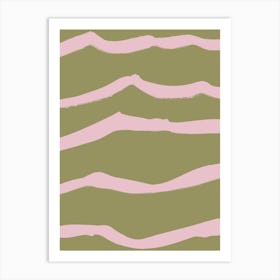 Pink Stripes Art Print