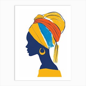 African Woman In A Turban 22 Art Print