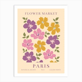 Flower Market Paris Art Print