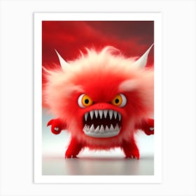 Red Monster 2 Art Print