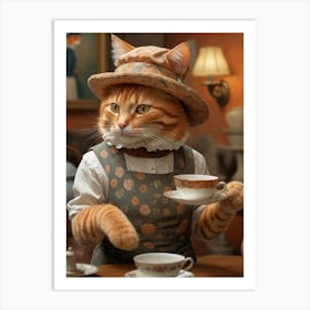 Cat In A Hat 11 Art Print