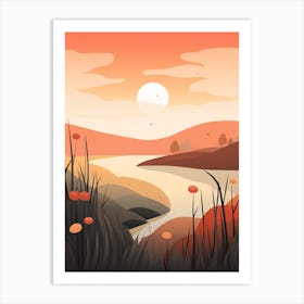 Meadow Abstract Minimalist 2 Art Print