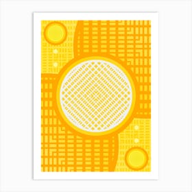 Geometric Abstract Glyph in Happy Yellow and Orange n.0091 Art Print