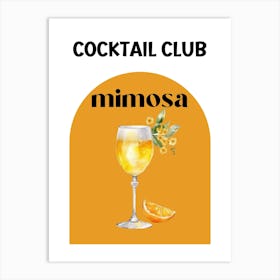 Cocktail Club Mimosa Art Print