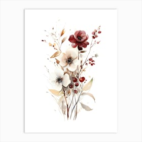 Watercolor Flowers 26 Art Print