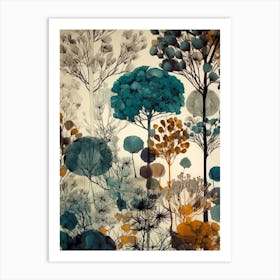 Forest nature botanical art Art Print