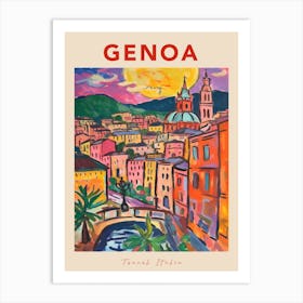 Genoa Italia Travel Poster Art Print