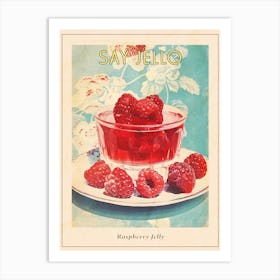 Raspberry Jelly Retro Collage 1 Poster Art Print