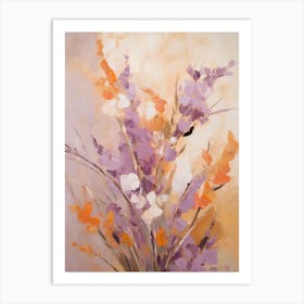 Fall Flower Painting Lavender 2 Art Print