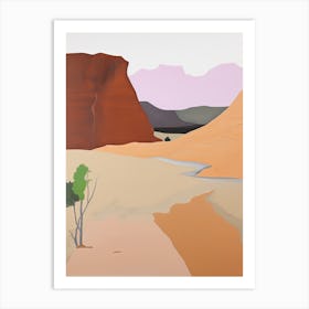 Gobi Desert   Asia, Contemporary Abstract Illustration 1 Art Print