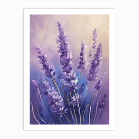 Lavender Plant Watercolor Painting 1 Art Print