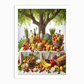 Healthy Food Concept Art Print