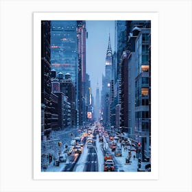 New York City In Winter Art Print