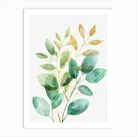 Watercolor Leaves 11 Art Print