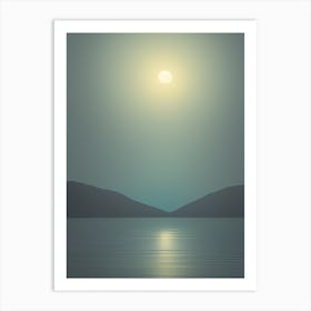 Sunset Over The Lake Art Print