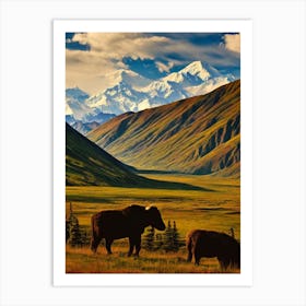 Denali National Park And Preserve 2 United States Of America Vintage Poster Art Print