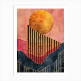 Sunset In The Mountains 22 Art Print