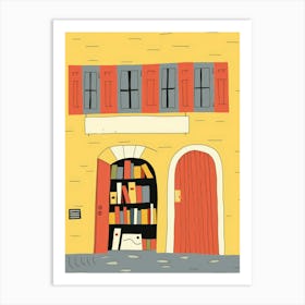 Collioure The Book Nook Pastel Colours 4 Art Print