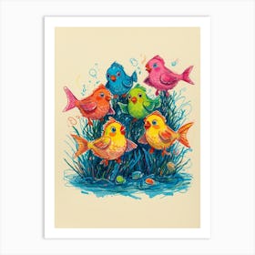 Colorful Birds 5 Art Print