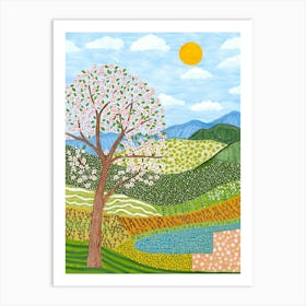 Tree In The Field Art Print