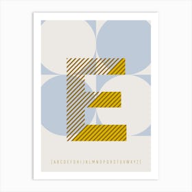 E Typeface Alphabet Art Print