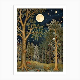 William Morris Forest At Night 5 Art Print