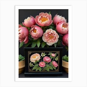 Chinese Peonies Art Print