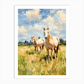 Horses Painting In Lexington Kentucky, Usa 4 Art Print
