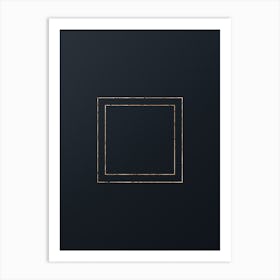 Abstract Geometric Gold Glyph on Dark Teal n.0215 Art Print