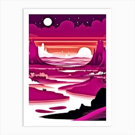 Pink Landscape 3 Art Print