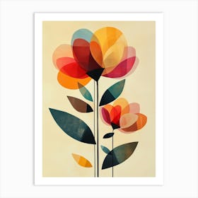 Abstract Flower Painting Art Print