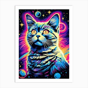 Cosmic Clawtent, Psychedelic Cats series Art Print