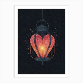 Heart Lantern 5 Art Print