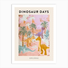 Exploring Dinosaur Poster Art Print