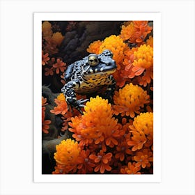 Fire Bellied Toad Realistic 4 Art Print
