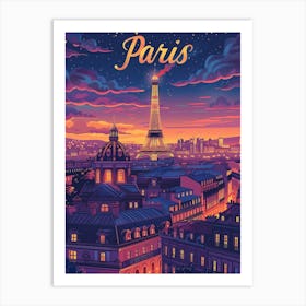 Paris At Night 1 Art Print