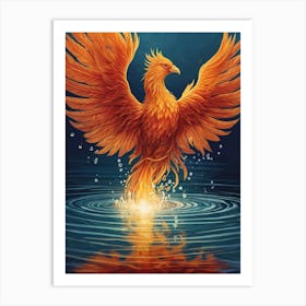 Phoenix on Water Art Print