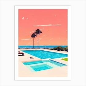 Hiroshi Nagai - Swimming Pool, Sea Art Print