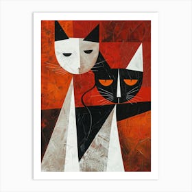 Two Cats 8 Art Print