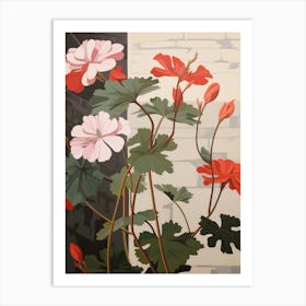 Flower Illustration Geranium 4 Art Print