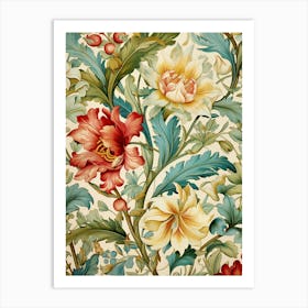 Floral Wallpaper 124 Art Print