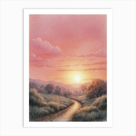 Sunset Road Art Print