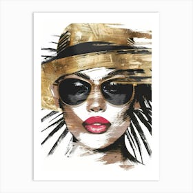 Woman In A Hat 59 Art Print